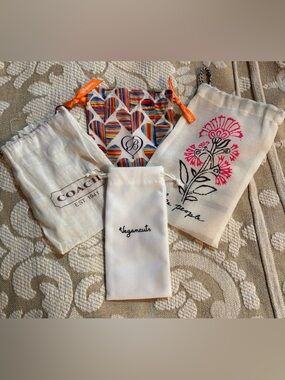 ✨ Designer Dust Bag Bundle - Chic Storage Set of 4 ✨